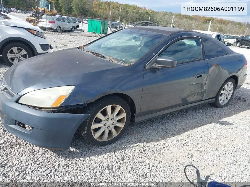 2006 Honda Accord 3.0 Ex VIN: 1HGCM82606A001199 Lot: 40863719