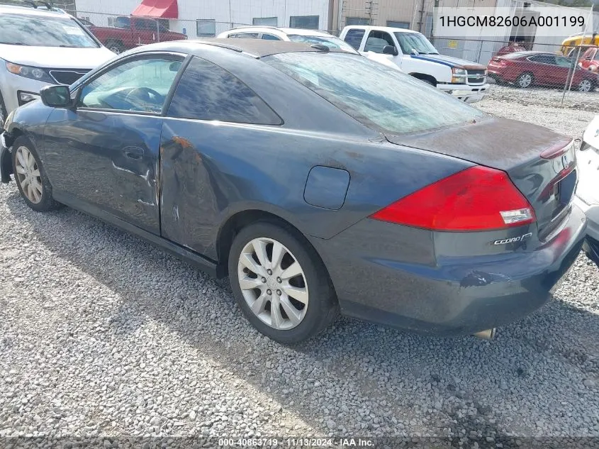 2006 Honda Accord 3.0 Ex VIN: 1HGCM82606A001199 Lot: 40863719