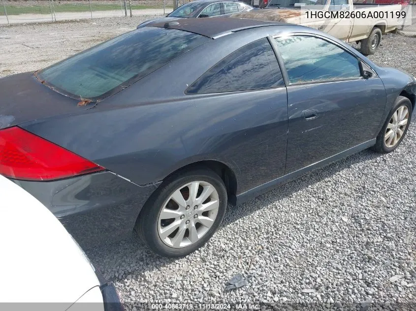 2006 Honda Accord 3.0 Ex VIN: 1HGCM82606A001199 Lot: 40863719