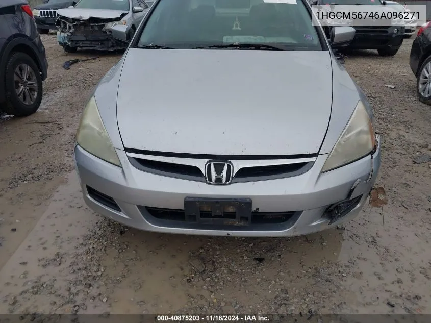 2006 Honda Accord 2.4 Ex VIN: 1HGCM56746A096271 Lot: 40875203