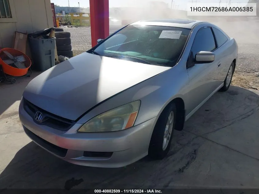 2006 Honda Accord 2.4 Ex VIN: 1HGCM72686A006385 Lot: 40882509