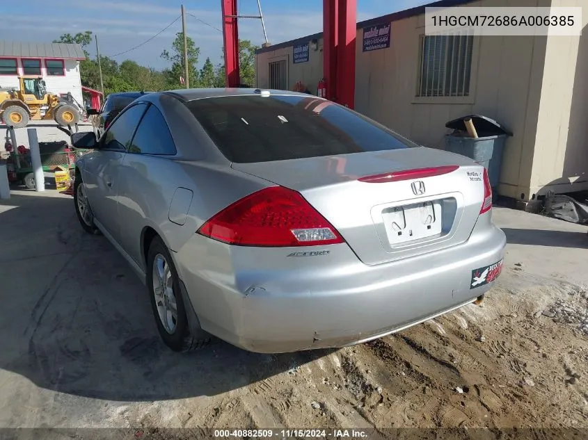 2006 Honda Accord 2.4 Ex VIN: 1HGCM72686A006385 Lot: 40882509