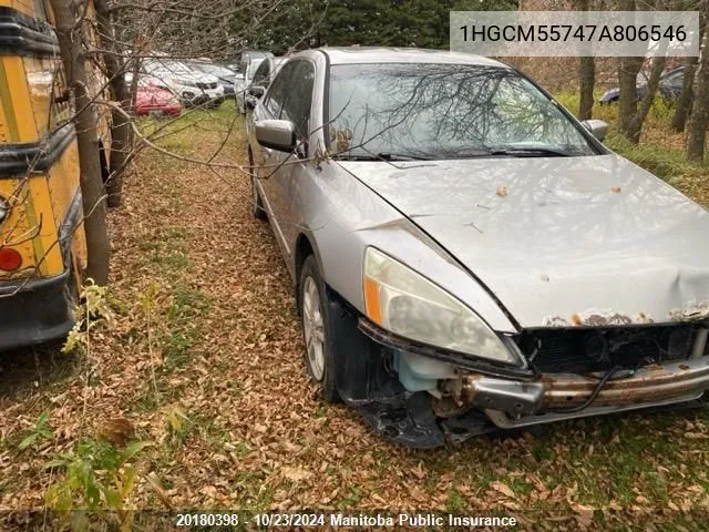 1HGCM55747A806546 2007 Honda Accord Ex-L