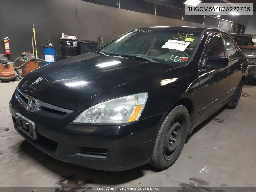 1HGCM56487A222705 2007 Honda Accord 2.4 Lx