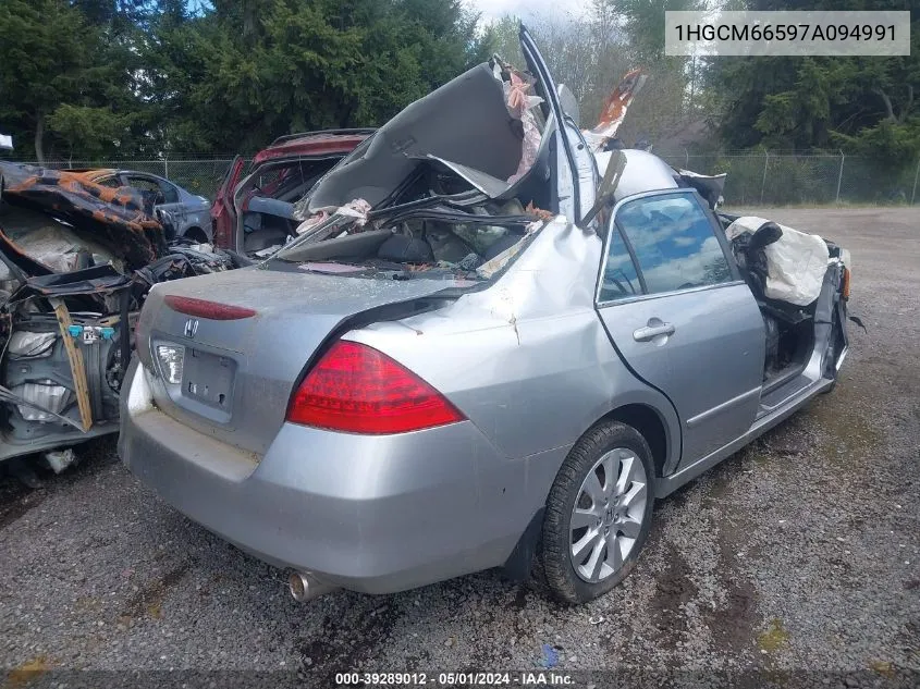 1HGCM66597A094991 2007 Honda Accord 3.0 Ex