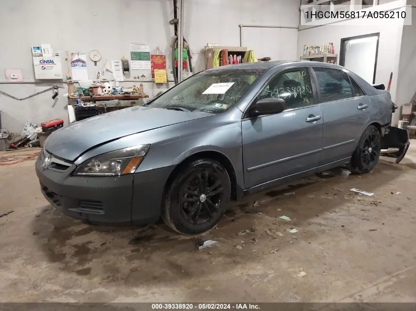 1HGCM56817A056210 2007 Honda Accord 2.4 Ex