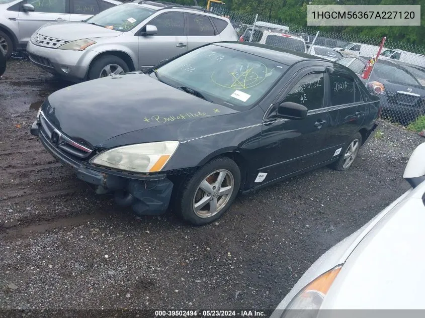 1HGCM56367A227120 2007 Honda Accord 2.4 Se