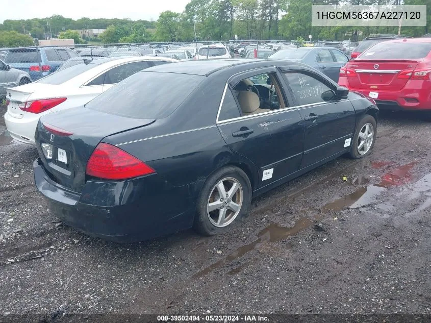 1HGCM56367A227120 2007 Honda Accord 2.4 Se