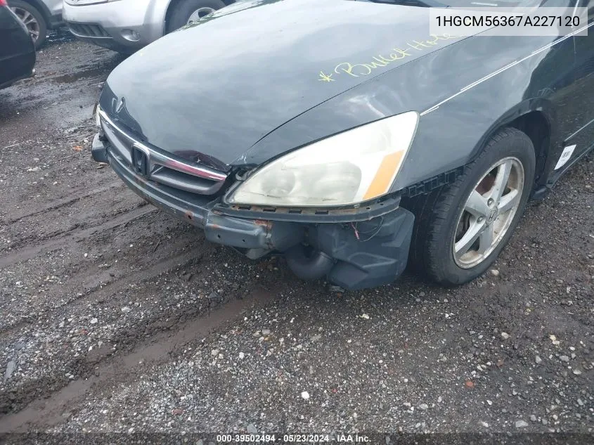 2007 Honda Accord 2.4 Se VIN: 1HGCM56367A227120 Lot: 39502494