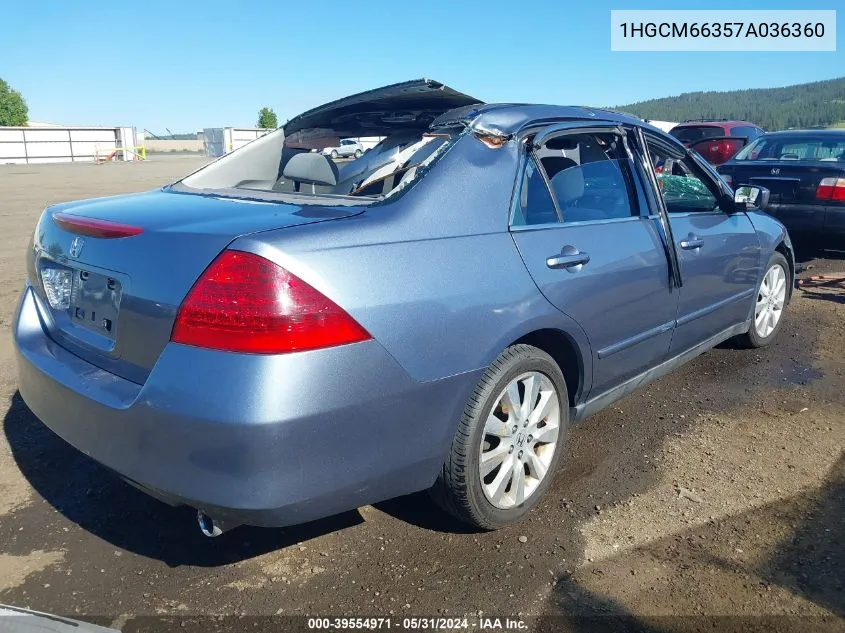 1HGCM66357A036360 2007 Honda Accord 3.0 Lx