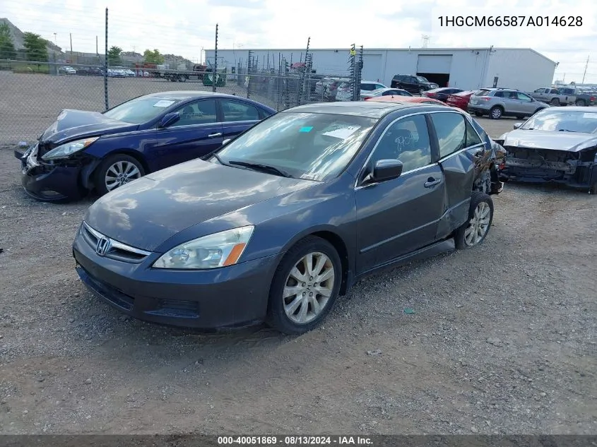 2007 Honda Accord 3.0 Ex VIN: 1HGCM66587A014628 Lot: 40051869