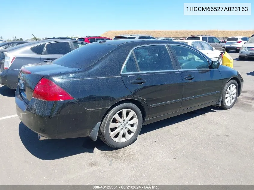 1HGCM66527A023163 2007 Honda Accord 3.0 Ex