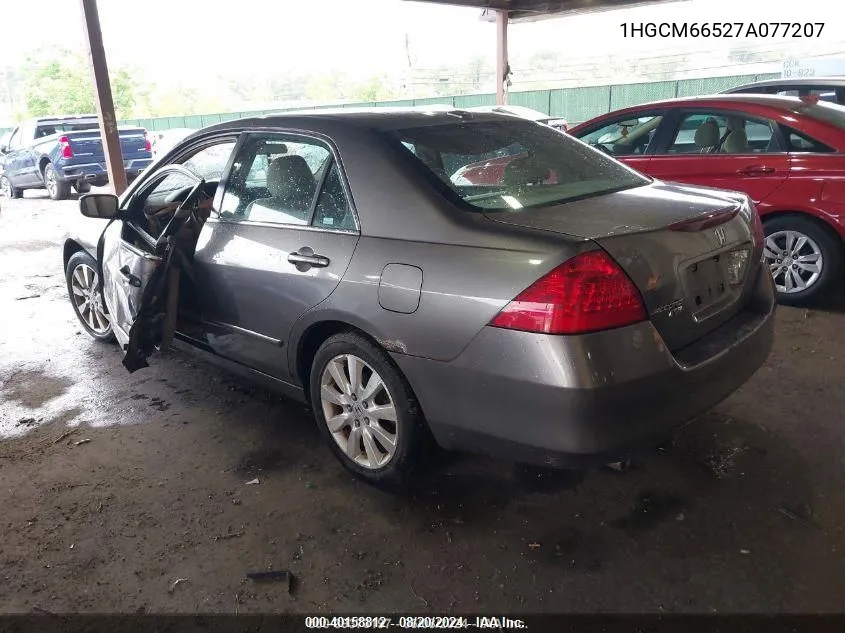 2007 Honda Accord 3.0 Ex VIN: 1HGCM66527A077207 Lot: 40158812