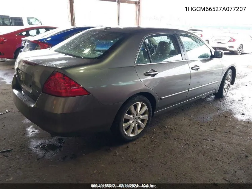 2007 Honda Accord 3.0 Ex VIN: 1HGCM66527A077207 Lot: 40158812