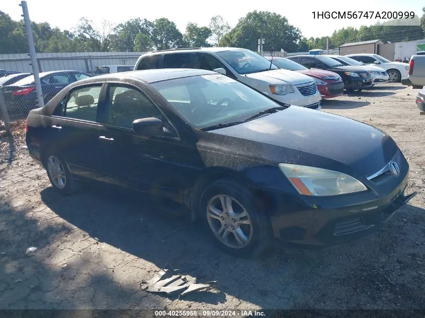 1HGCM56747A200999 2007 Honda Accord 2.4 Ex