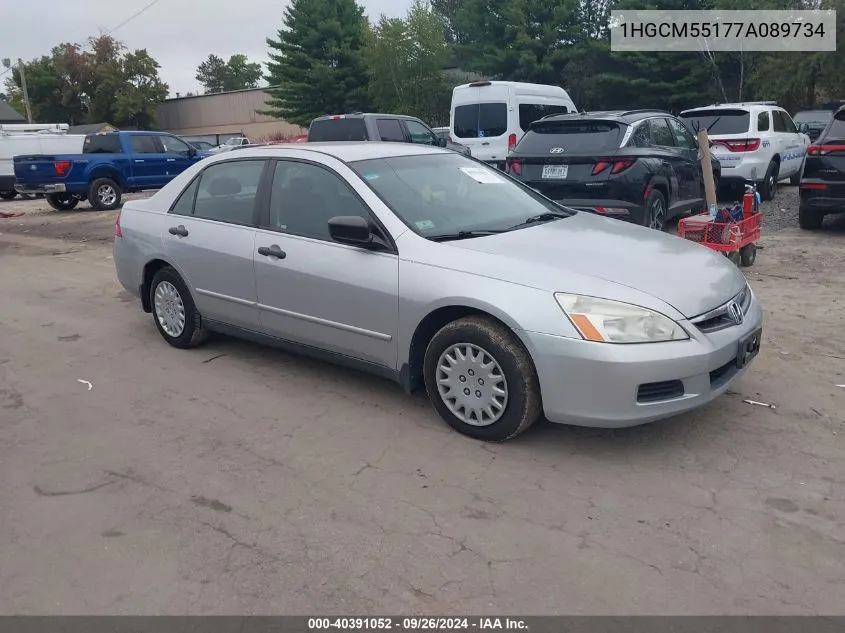 2007 Honda Accord 2.4 Vp VIN: 1HGCM55177A089734 Lot: 40391052