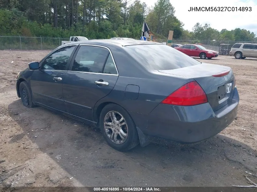 2007 Honda Accord 2.4 Se VIN: JHMCM56327C014893 Lot: 40516895