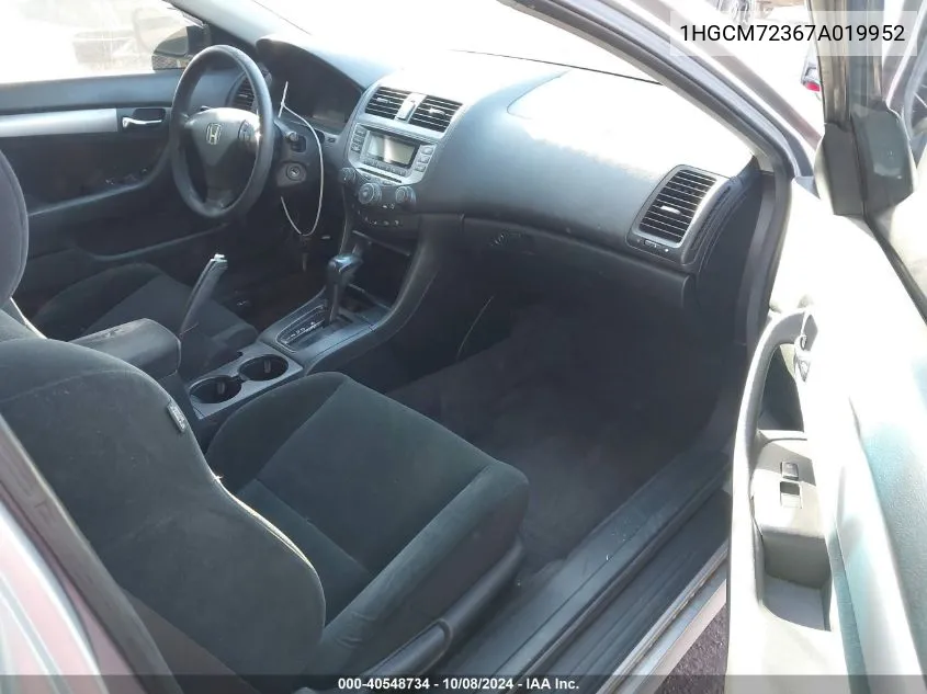 1HGCM72367A019952 2007 Honda Accord Lx