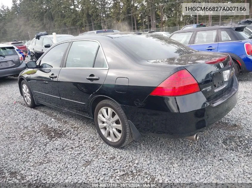 2007 Honda Accord 3.0 Ex VIN: 1HGCM66827A007166 Lot: 40577710