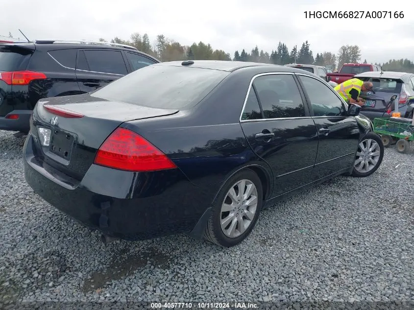 2007 Honda Accord 3.0 Ex VIN: 1HGCM66827A007166 Lot: 40577710