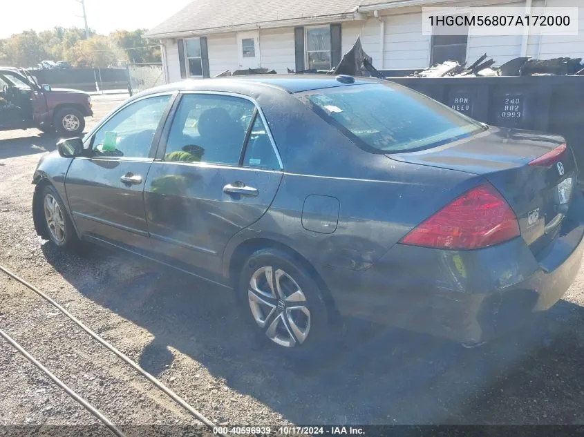 1HGCM56807A172000 2007 Honda Accord Ex