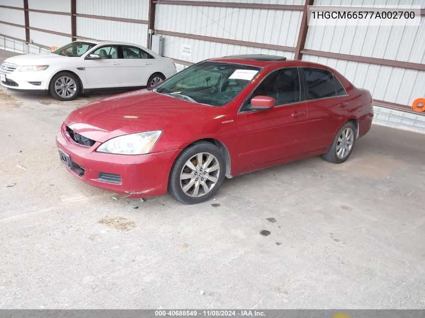 1HGCM66577A002700 2007 Honda Accord 3.0 Ex