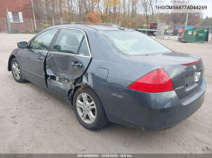 2007 Honda Accord 2.4 Ex VIN: 1HGCM56877A044269 Lot: 40689504