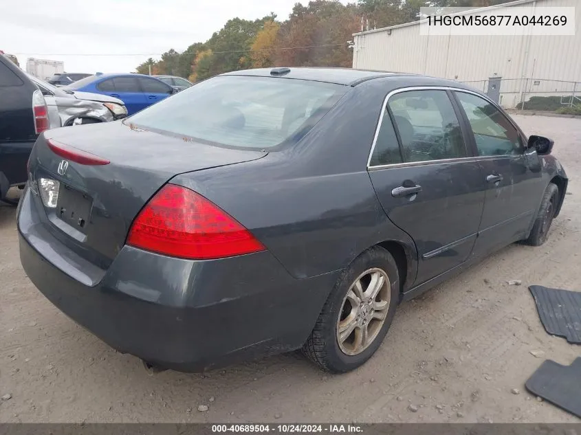 2007 Honda Accord 2.4 Ex VIN: 1HGCM56877A044269 Lot: 40689504