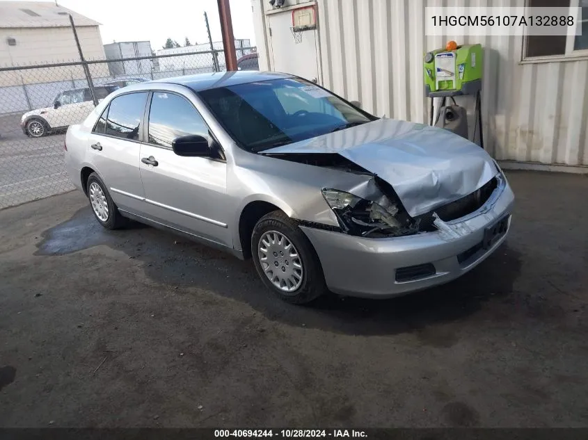 2007 Honda Accord Value VIN: 1HGCM56107A132888 Lot: 40694244