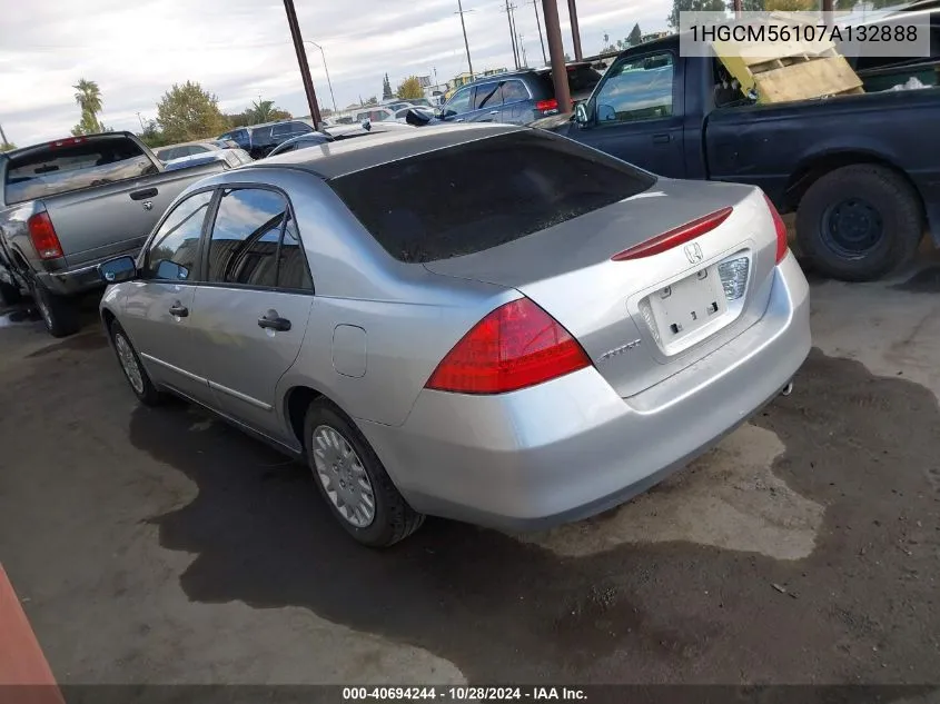 1HGCM56107A132888 2007 Honda Accord Value