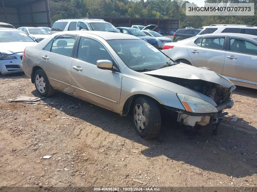 2007 Honda Accord 2.4 Lx VIN: 3HGCM56407G707373 Lot: 40696362