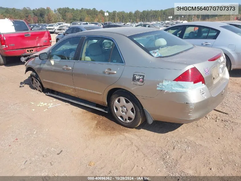 2007 Honda Accord 2.4 Lx VIN: 3HGCM56407G707373 Lot: 40696362