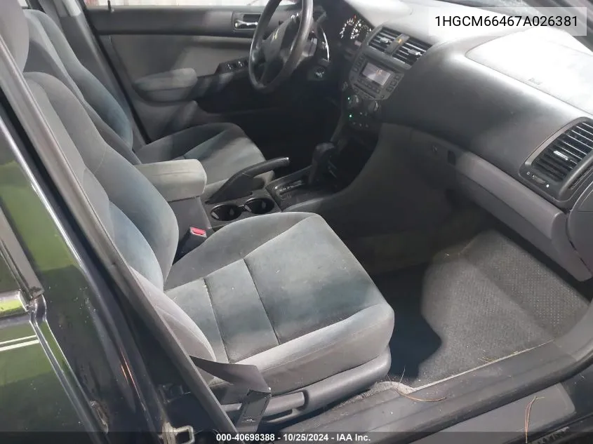 1HGCM66467A026381 2007 Honda Accord 3.0 Se