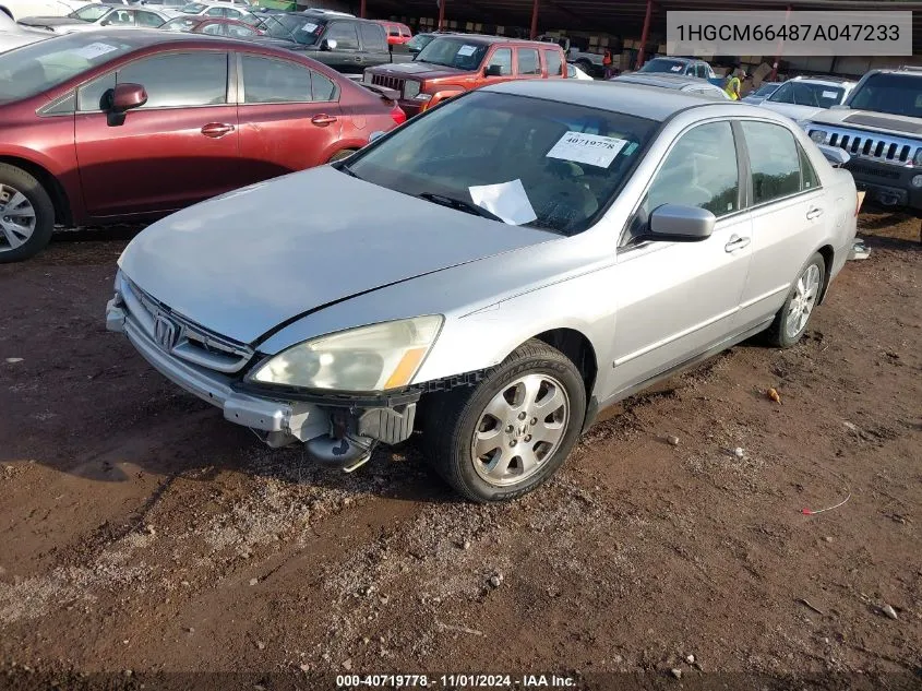 2007 Honda Accord 3.0 Se VIN: 1HGCM66487A047233 Lot: 40719778