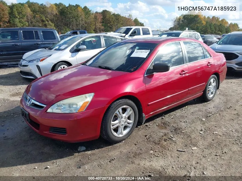 1HGCM56747A185923 2007 Honda Accord 2.4 Ex