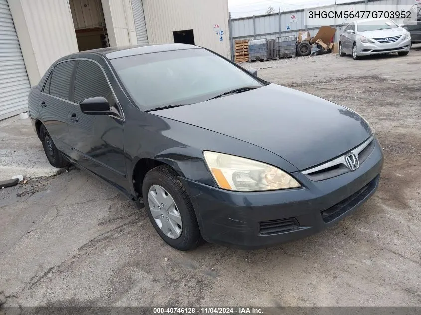 3HGCM56477G703952 2007 Honda Accord 2.4 Lx