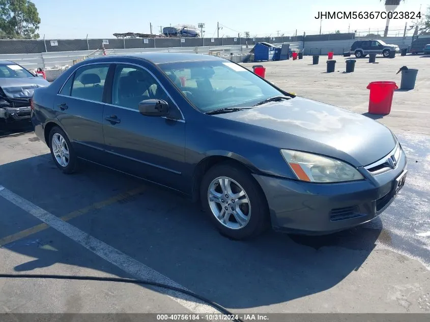 2007 Honda Accord 2.4 Se VIN: JHMCM56367C023824 Lot: 40756184