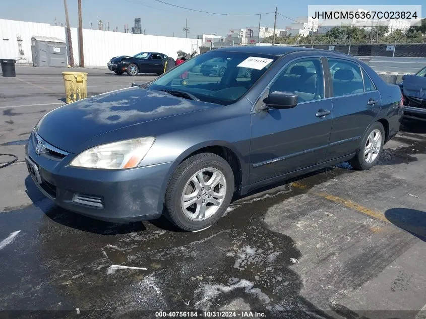 2007 Honda Accord 2.4 Se VIN: JHMCM56367C023824 Lot: 40756184