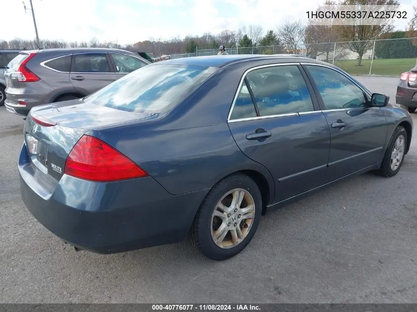 2007 Honda Accord 2.4 Se VIN: 1HGCM55337A225732 Lot: 40776077