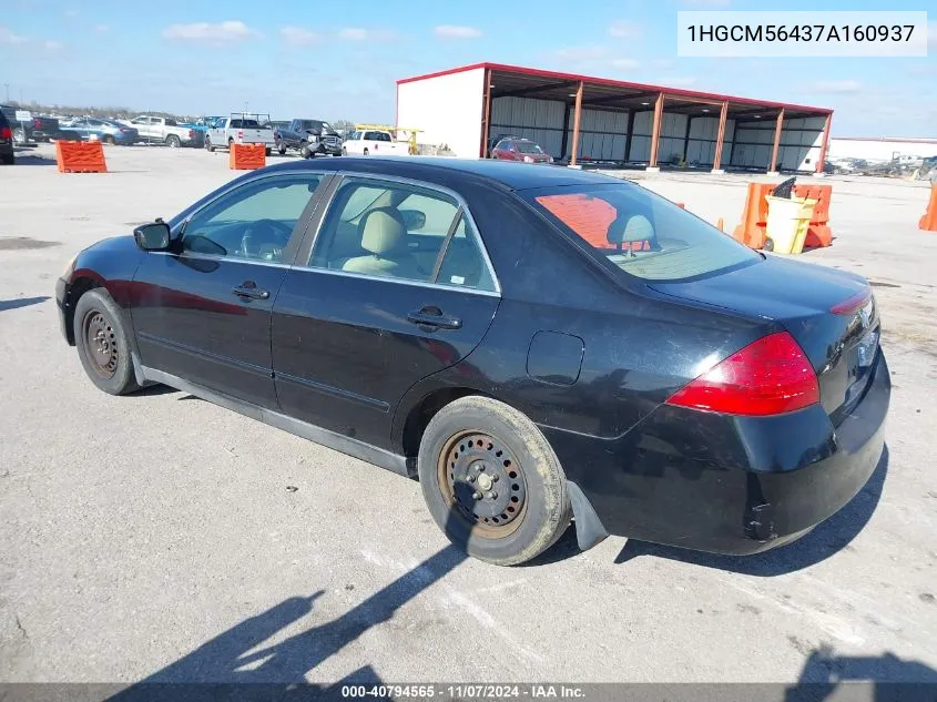 1HGCM56437A160937 2007 Honda Accord 2.4 Lx