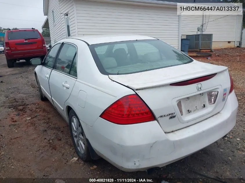 2007 Honda Accord 3.0 Se VIN: 1HGCM66447A013337 Lot: 40821828