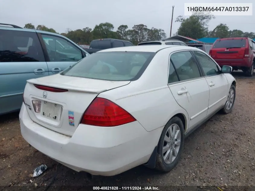 2007 Honda Accord 3.0 Se VIN: 1HGCM66447A013337 Lot: 40821828