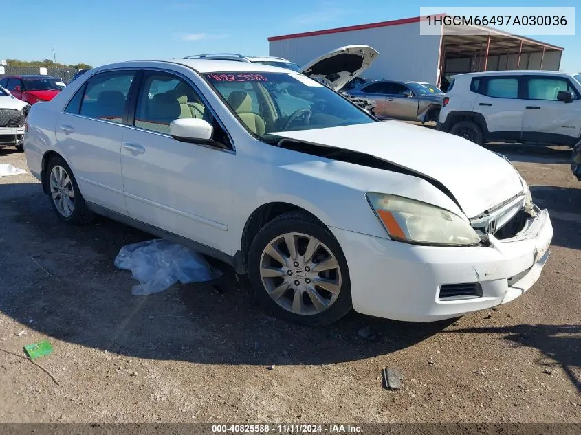 2007 Honda Accord 3.0 Se VIN: 1HGCM66497A030036 Lot: 40825588