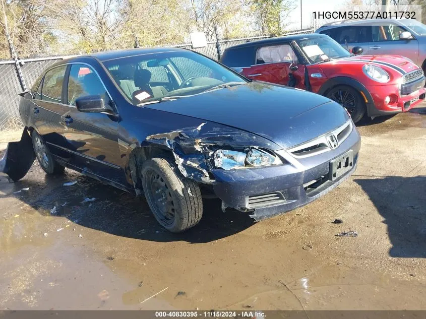 2007 Honda Accord 2.4 Se VIN: 1HGCM55377A011732 Lot: 40830395