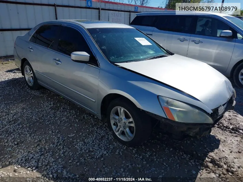 2007 Honda Accord 2.4 Ex VIN: 1HGCM56797A108979 Lot: 40852237