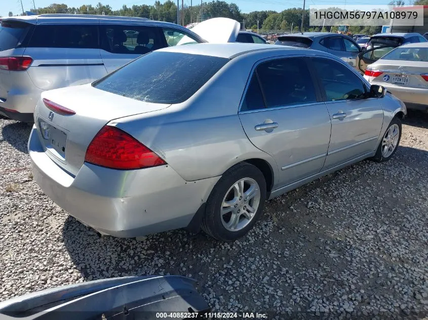 2007 Honda Accord 2.4 Ex VIN: 1HGCM56797A108979 Lot: 40852237