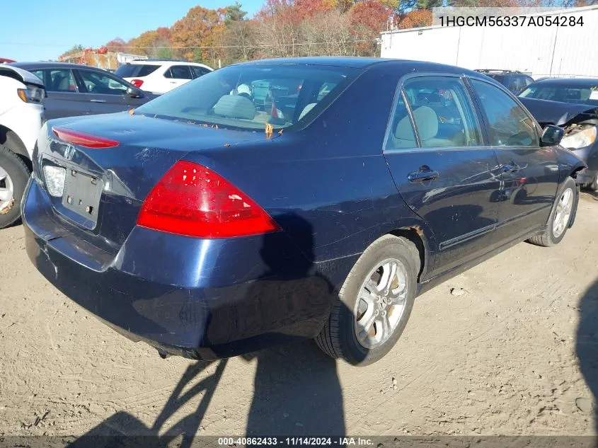 2007 Honda Accord 2.4 Se VIN: 1HGCM56337A054284 Lot: 40862433