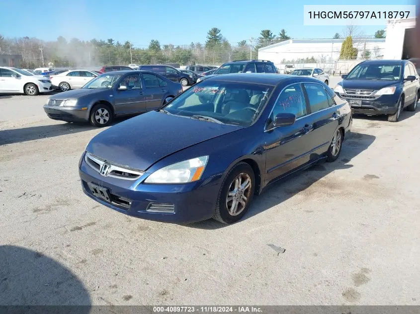 2007 Honda Accord 2.4 Ex VIN: 1HGCM56797A118797 Lot: 40897723