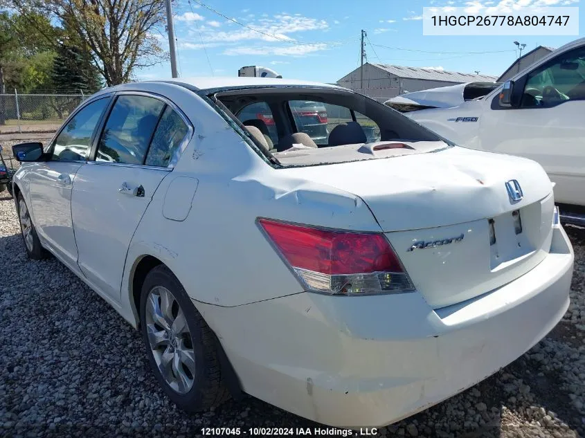 1HGCP26778A804747 2008 Honda Accord Ex