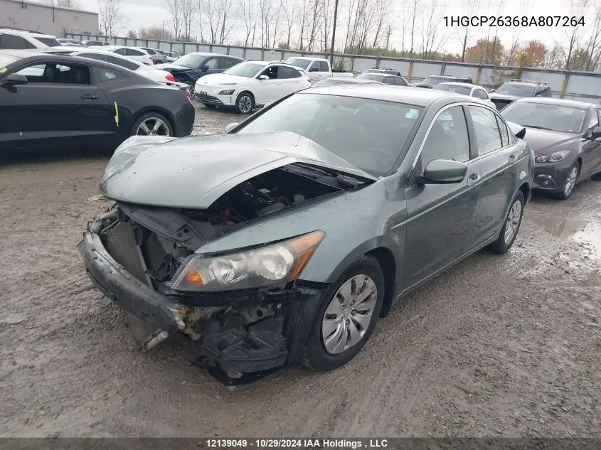 2008 Honda Accord Sdn VIN: 1HGCP26368A807264 Lot: 12139049